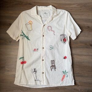 Hollister men’s embroidered button up